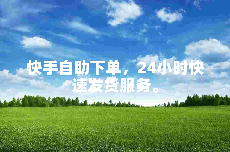快手自助下单，24小时快速发货服务。