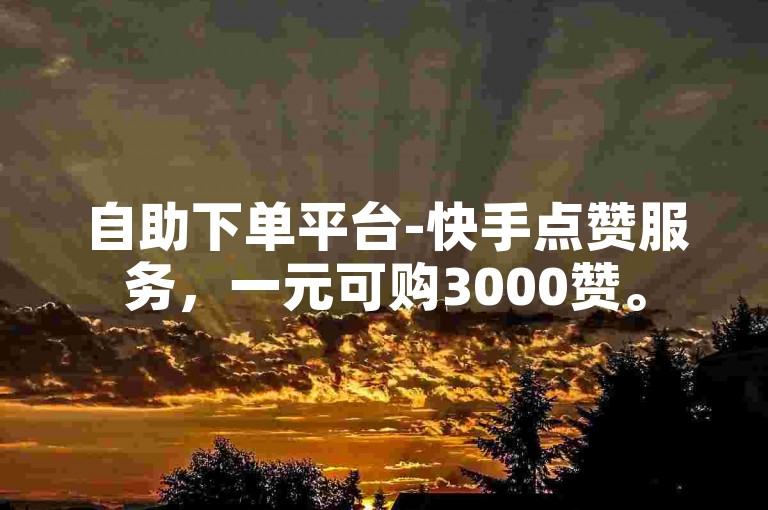 自助下单平台-快手点赞服务，一元可购3000赞。