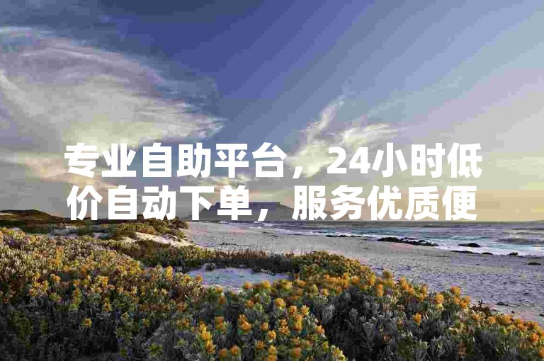 专业自助平台，24小时低价自动下单，服务优质便捷。