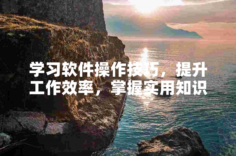 学习软件操作技巧，提升工作效率，掌握实用知识。