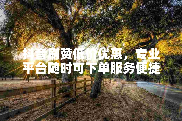 抖音刷赞低价优惠，专业平台随时可下单服务便捷。