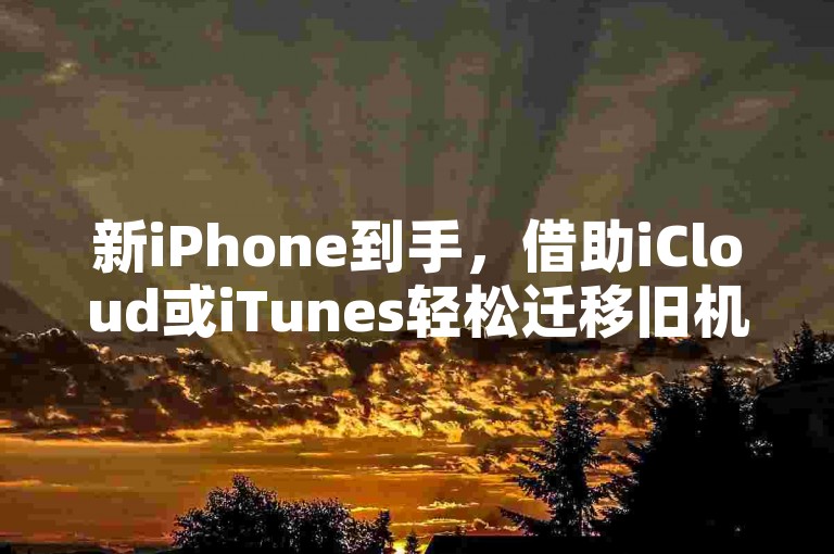 新iPhone到手，借助iCloud或iTunes轻松迁移旧机数据。
