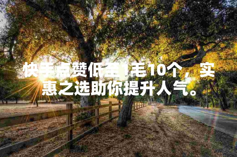 快手点赞低至1毛10个，实惠之选助你提升人气。