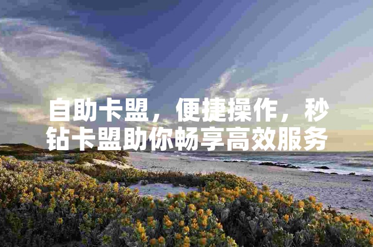 自助卡盟，便捷操作，秒钻卡盟助你畅享高效服务体验。