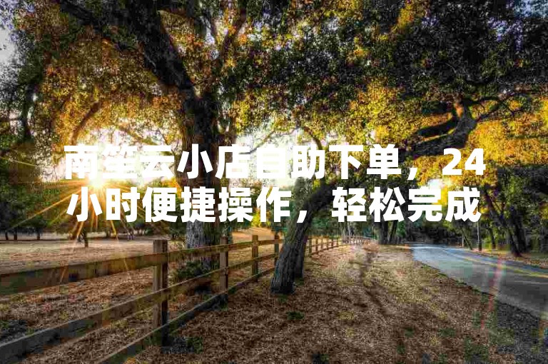 南笙云小店自助下单，24小时便捷操作，轻松完成各类订单。