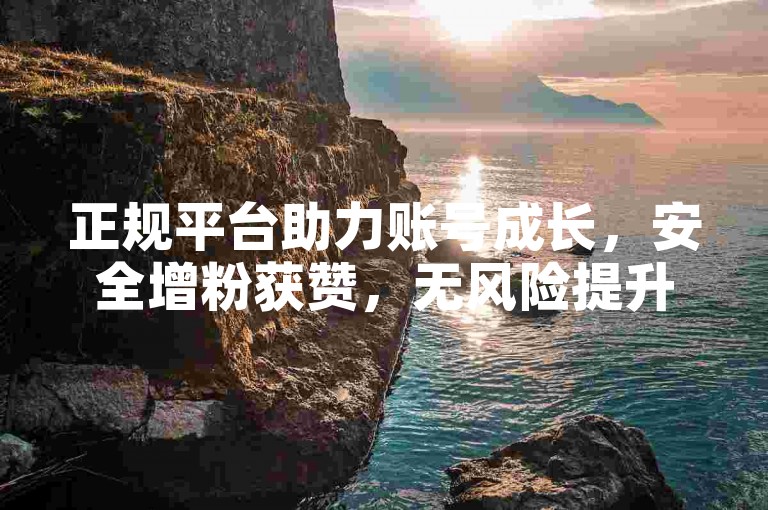 正规平台助力账号成长，安全增粉获赞，无风险提升影响力。