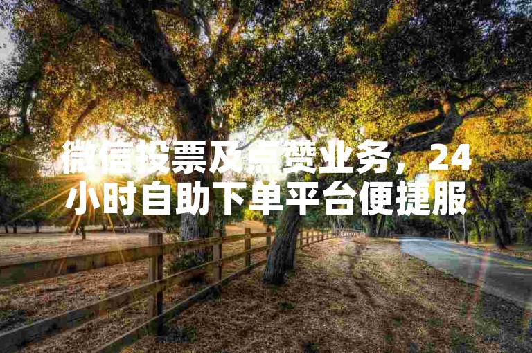 微信投票及点赞业务，24小时自助下单平台便捷服务。