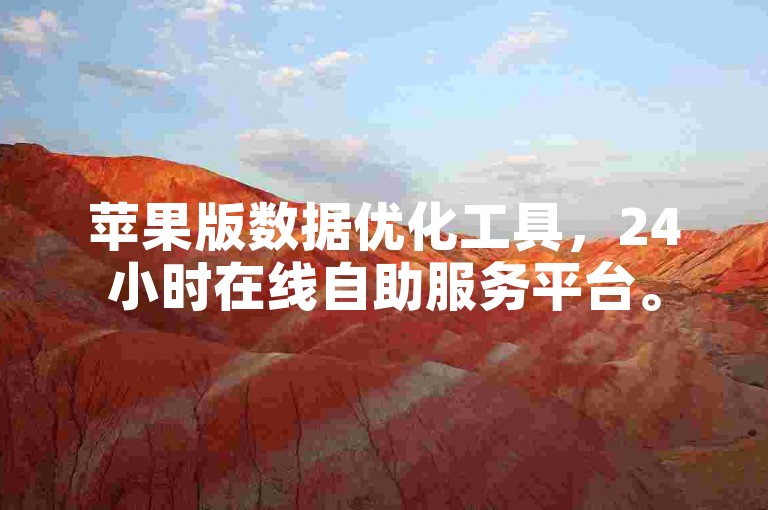 苹果版数据优化工具，24小时在线自助服务平台。