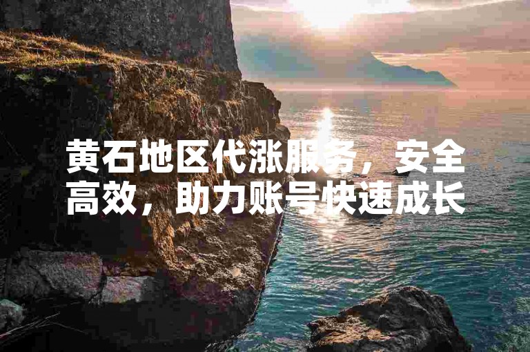 黄石地区代涨服务，安全高效，助力账号快速成长。