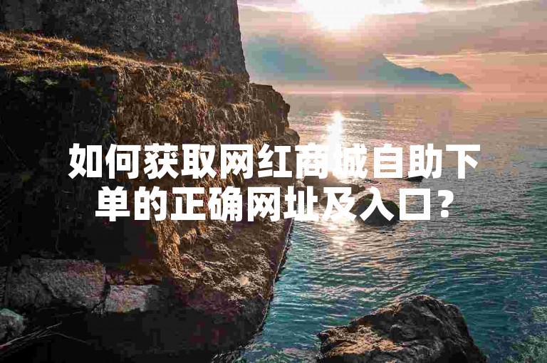 如何获取网红商城自助下单的正确网址及入口？