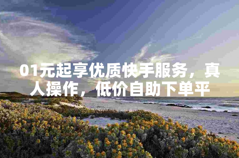01元起享优质快手服务，真人操作，低价自助下单平台。