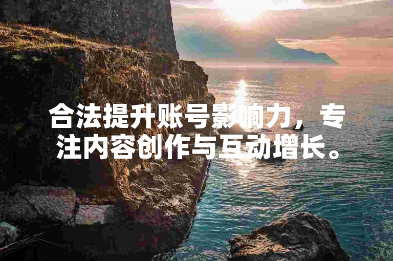 合法提升账号影响力，专注内容创作与互动增长。