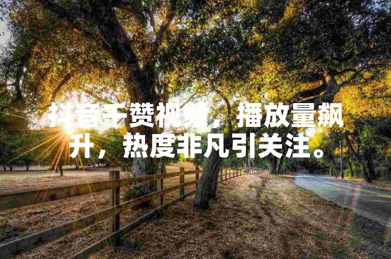 抖音千赞视频，播放量飙升，热度非凡引关注。