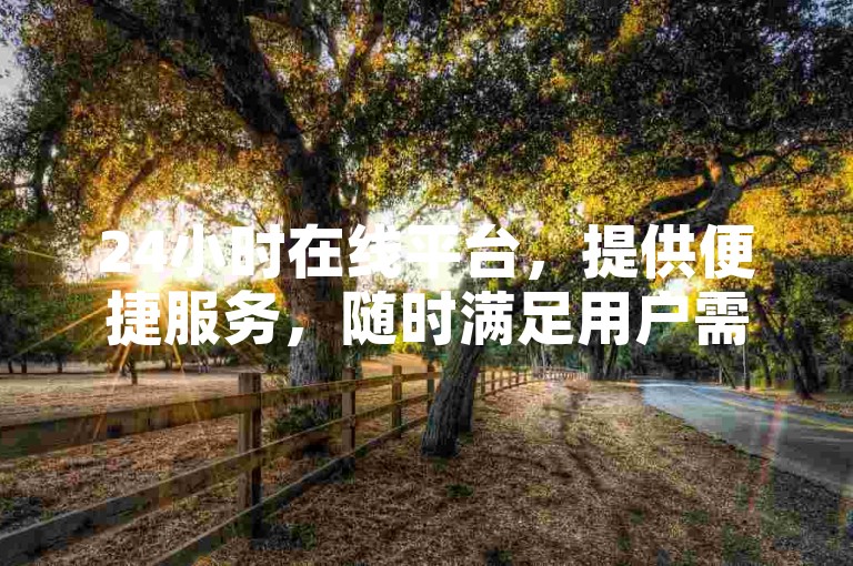24小时在线平台，提供便捷服务，随时满足用户需求。