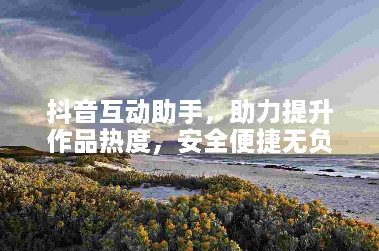 抖音互动助手，助力提升作品热度，安全便捷无负担。