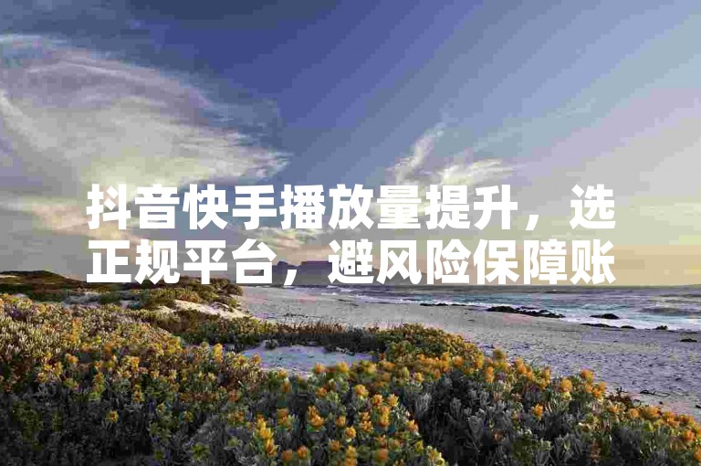抖音快手播放量提升，选正规平台，避风险保障账号安全。
