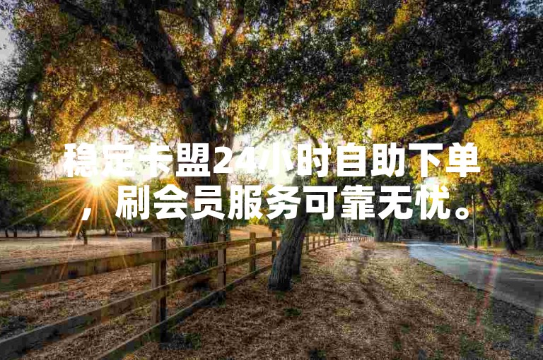 稳定卡盟24小时自助下单，刷会员服务可靠无忧。