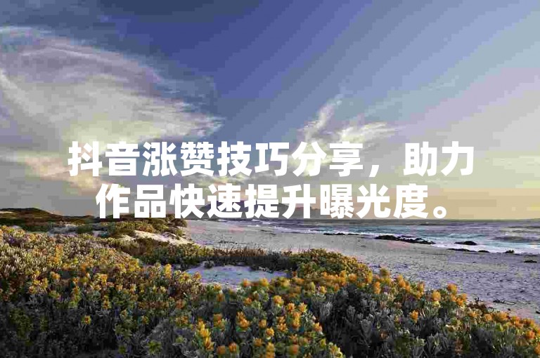 抖音涨赞技巧分享，助力作品快速提升曝光度。
