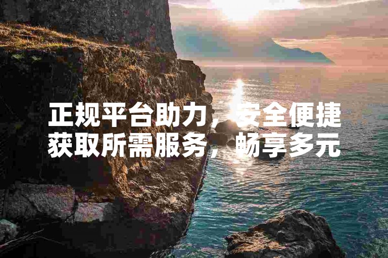 正规平台助力，安全便捷获取所需服务，畅享多元体验。
