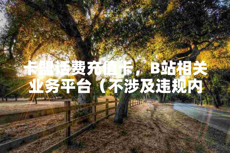 卡盟话费充值卡，B站相关业务平台（不涉及违规内容）