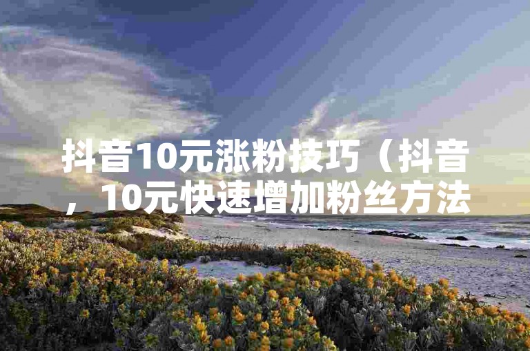 抖音10元涨粉技巧（抖音，10元快速增加粉丝方法）