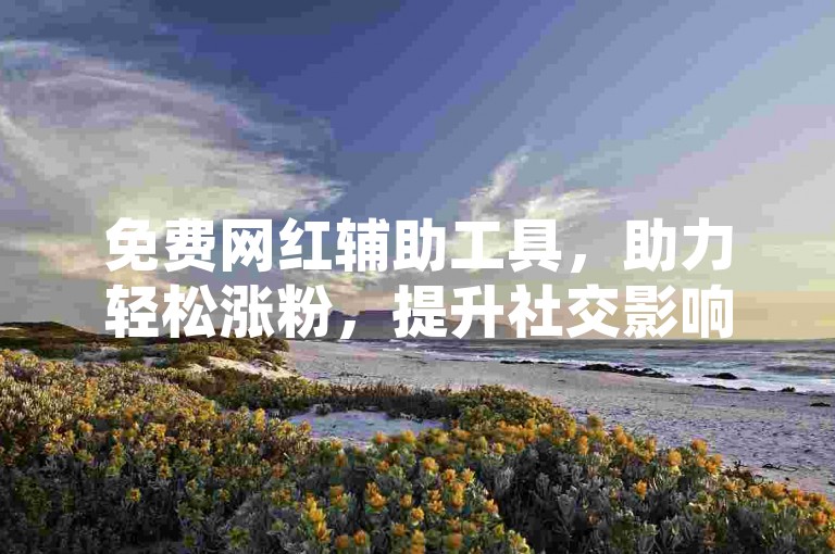 免费网红辅助工具，助力轻松涨粉，提升社交影响力。
