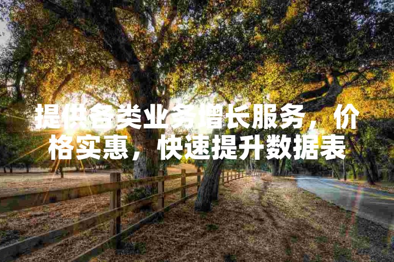 提供各类业务增长服务，价格实惠，快速提升数据表现。