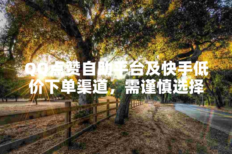 QQ点赞自助平台及快手低价下单渠道，需谨慎选择以防风险。