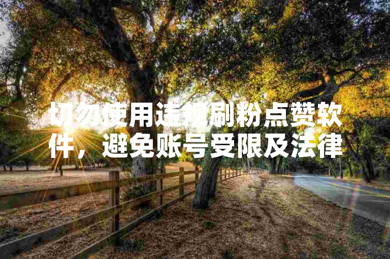 切勿使用违规刷粉点赞软件，避免账号受限及法律风险。
