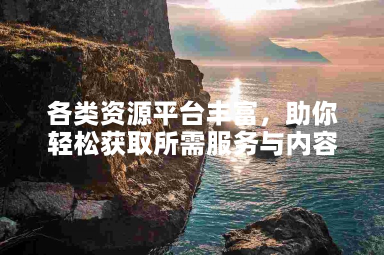 各类资源平台丰富，助你轻松获取所需服务与内容。