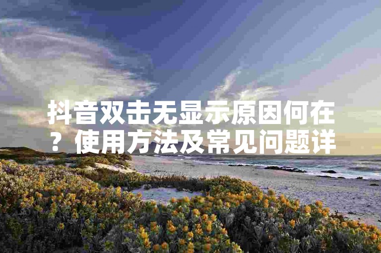 抖音双击无显示原因何在？使用方法及常见问题详解。