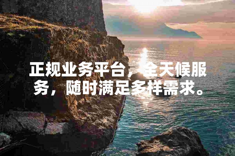 正规业务平台，全天候服务，随时满足多样需求。