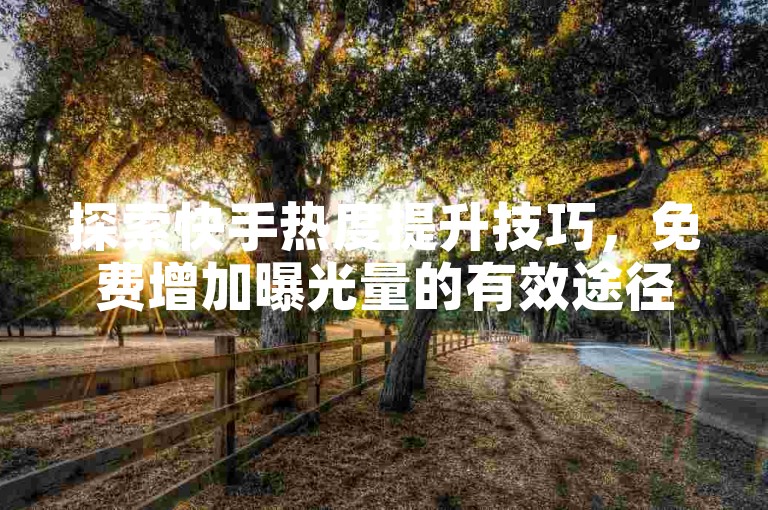 探索快手热度提升技巧，免费增加曝光量的有效途径。