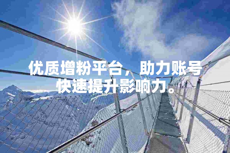 优质增粉平台，助力账号快速提升影响力。