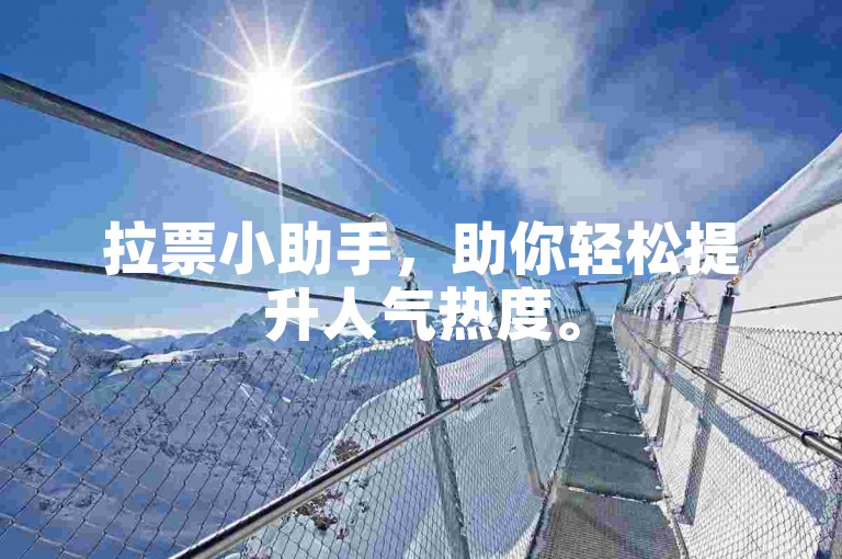 拉票小助手，助你轻松提升人气热度。