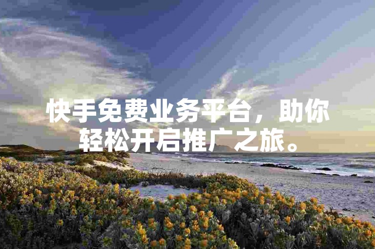 快手免费业务平台，助你轻松开启推广之旅。