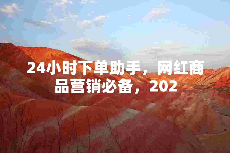 24小时下单助手，网红商品营销必备，2025轻松掌握！