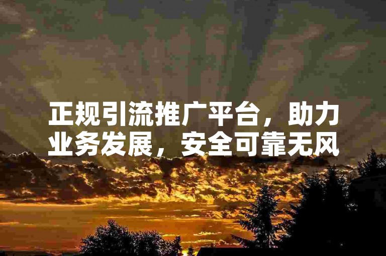 正规引流推广平台，助力业务发展，安全可靠无风险。