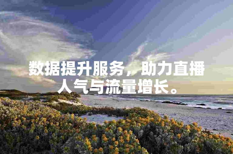 数据提升服务，助力直播人气与流量增长。