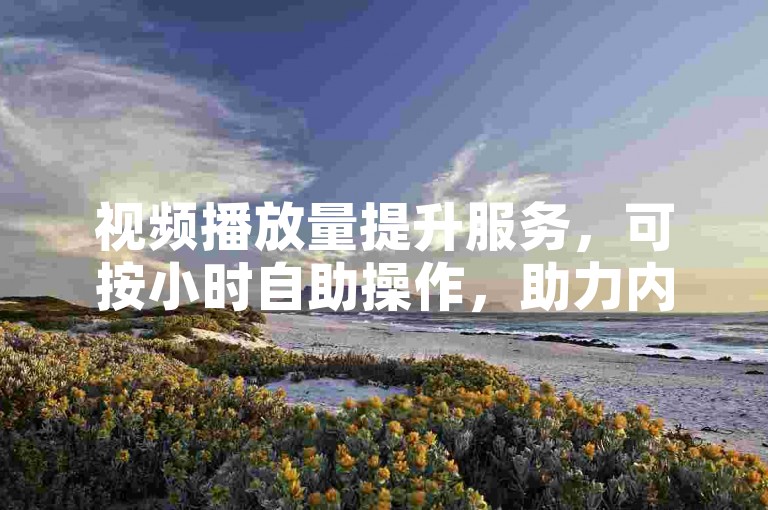 视频播放量提升服务，可按小时自助操作，助力内容传播。