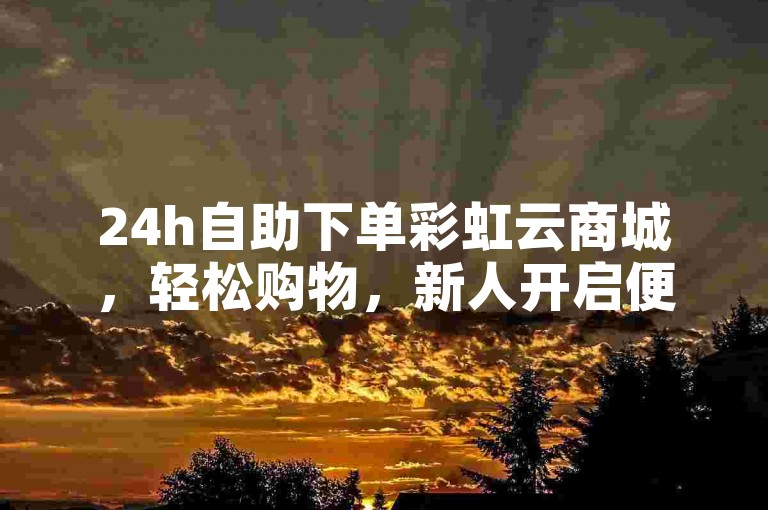 24h自助下单彩虹云商城，轻松购物，新人开启便捷之旅！
