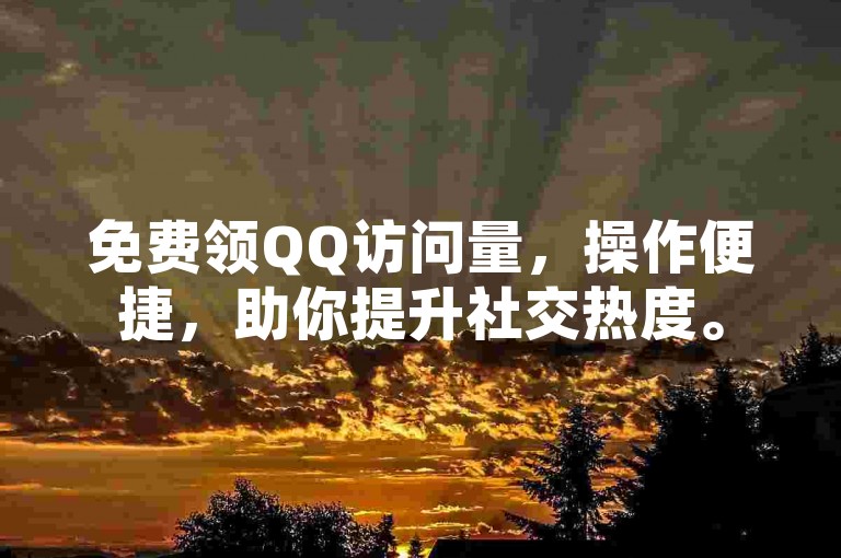 免费领QQ访问量，操作便捷，助你提升社交热度。