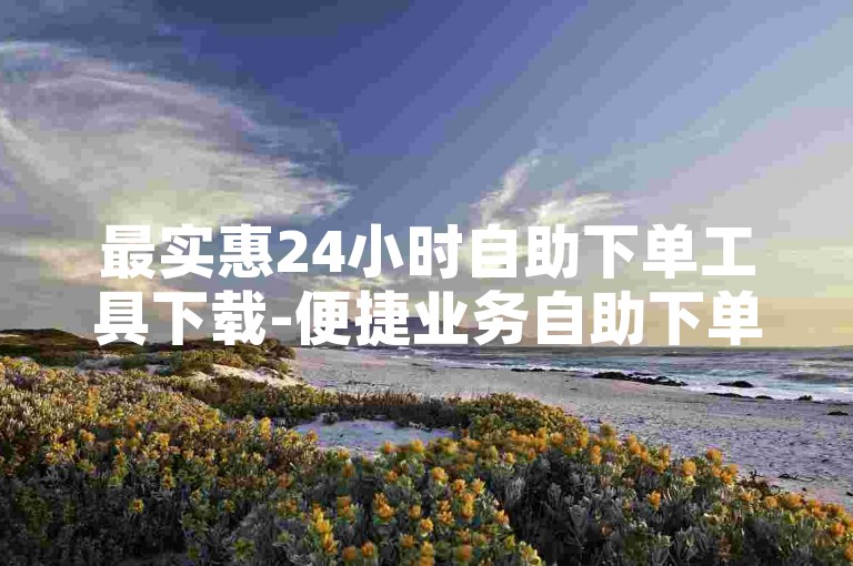 最实惠24小时自助下单工具下载-便捷业务自助下单软件