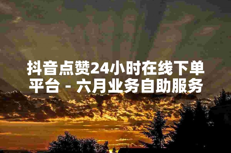 抖音点赞24小时在线下单平台 - 六月业务自助服务网站