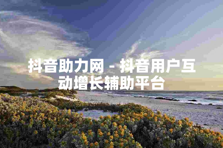 抖音助力网 - 抖音用户互动增长辅助平台
