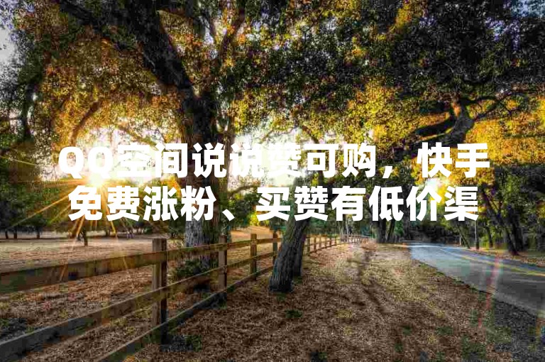 QQ空间说说赞可购，快手免费涨粉、买赞有低价渠道。