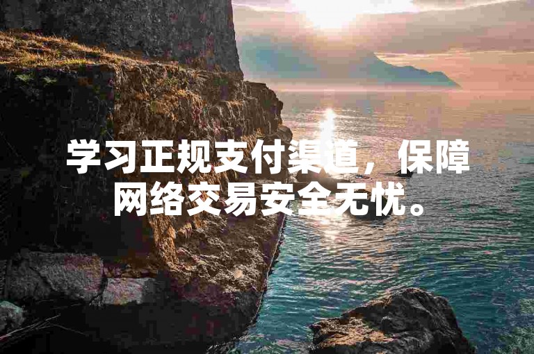 学习正规支付渠道，保障网络交易安全无忧。