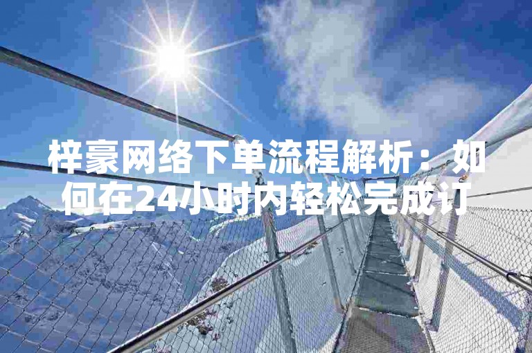 梓豪网络下单流程解析：如何在24小时内轻松完成订单？