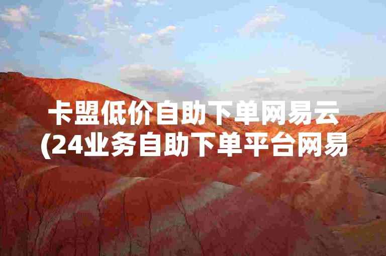 卡盟低价自助下单网易云(24业务自助下单平台网易云)