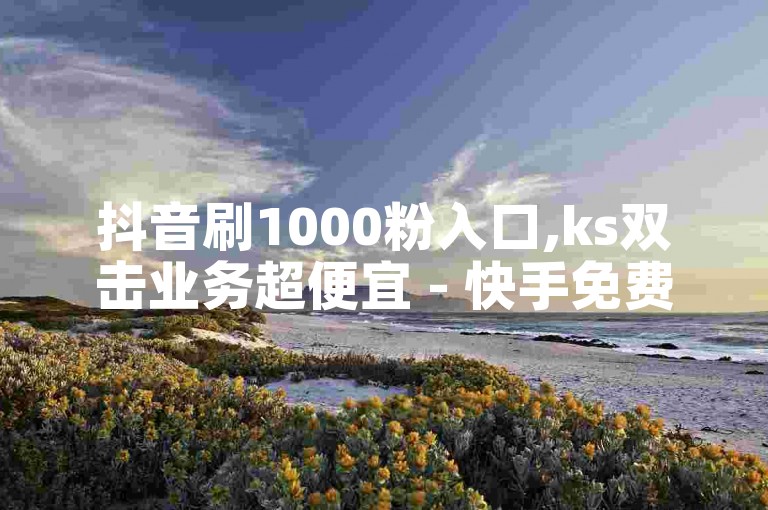 抖音刷1000粉入口,ks双击业务超便宜 - 快手免费一千播放量的网站 - 24小时快手下单平台便宜